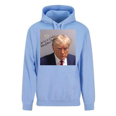 Lock Him Up Funny Hilary Clinton Donald Trump Mugshot Unisex Surf Hoodie