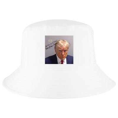 Lock Him Up Funny Hilary Clinton Donald Trump Mugshot Cool Comfort Performance Bucket Hat