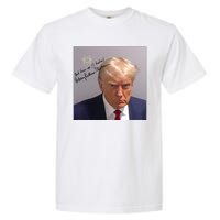 Lock Him Up Funny Hilary Clinton Donald Trump Mugshot Garment-Dyed Heavyweight T-Shirt