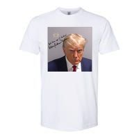 Lock Him Up Funny Hilary Clinton Donald Trump Mugshot Softstyle CVC T-Shirt