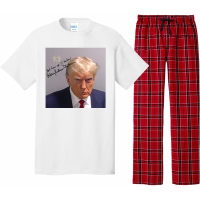 Lock Him Up Funny Hilary Clinton Donald Trump Mugshot Pajama Set