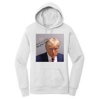 Lock Him Up Funny Hilary Clinton Donald Trump Mugshot Women's Pullover Hoodie