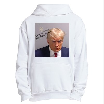 Lock Him Up Funny Hilary Clinton Donald Trump Mugshot Urban Pullover Hoodie