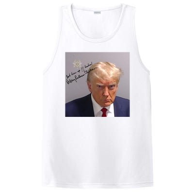 Lock Him Up Funny Hilary Clinton Donald Trump Mugshot PosiCharge Competitor Tank