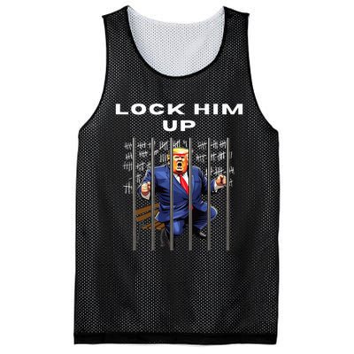 Lock Him Up Antitrump Djt Incarceration Jail Trump Mesh Reversible Basketball Jersey Tank