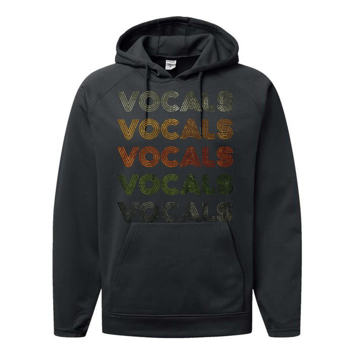 Love Heart Vocals Grunge Vintage Style Black Vocals Performance Fleece Hoodie