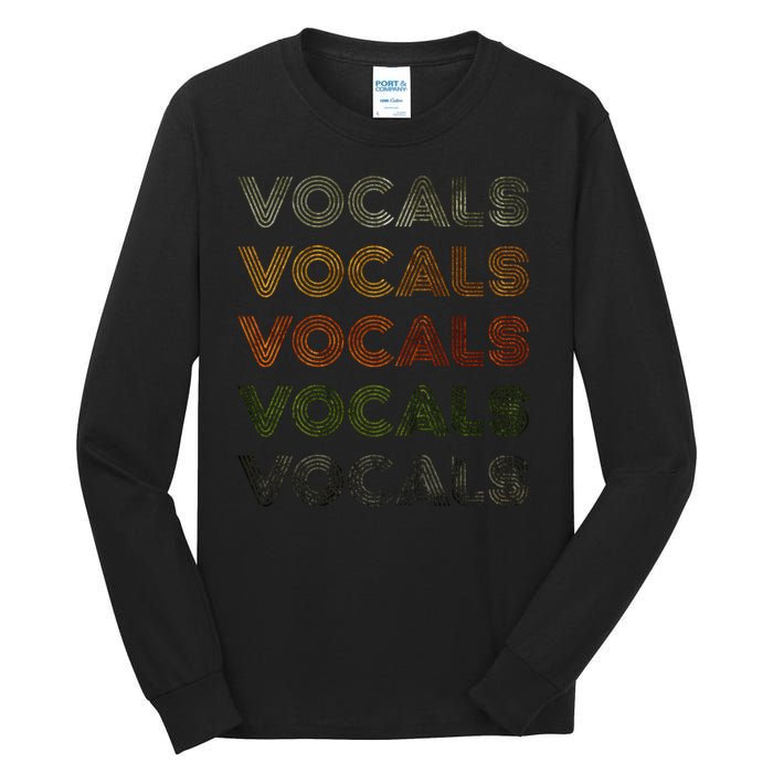 Love Heart Vocals Grunge Vintage Style Black Vocals Tall Long Sleeve T-Shirt