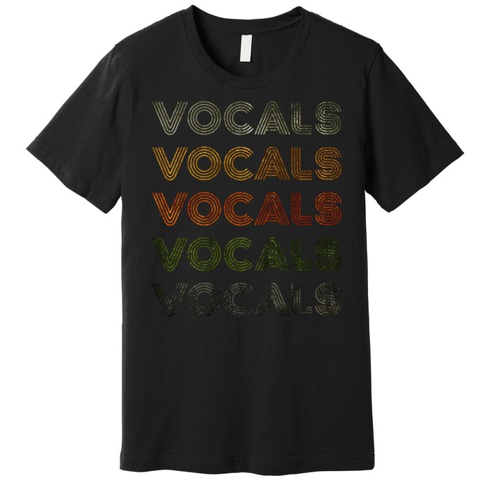 Love Heart Vocals Grunge Vintage Style Black Vocals Premium T-Shirt