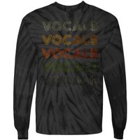 Love Heart Vocals Grunge Vintage Style Black Vocals Tie-Dye Long Sleeve Shirt