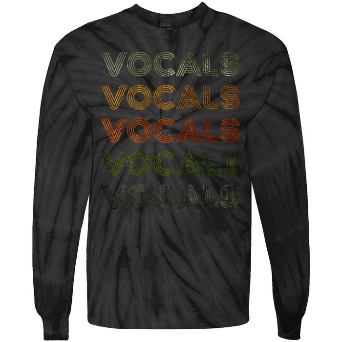 Love Heart Vocals Grunge Vintage Style Black Vocals Tie-Dye Long Sleeve Shirt