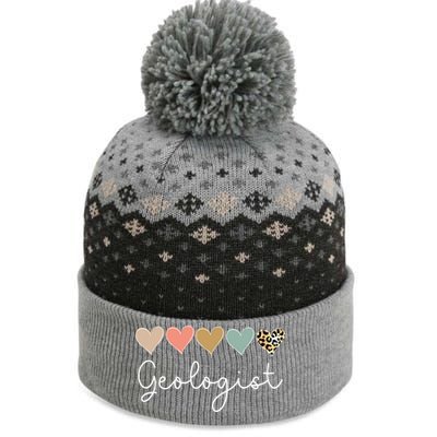 Leopard Hearts Valentines Day For Team Geologist Valentine Meaningful Gift The Baniff Cuffed Pom Beanie