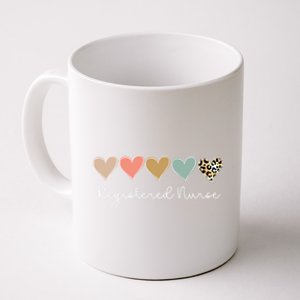 Leopard Hearts Valentines Day For Team Registered Nurse Gift Coffee Mug