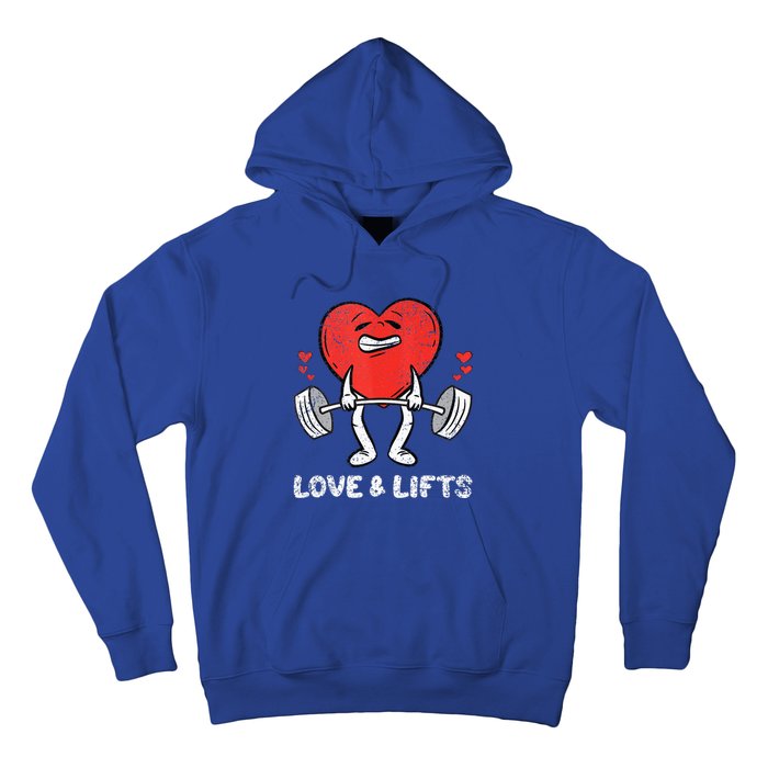 Lifting Heart Valentines Day Love Fitness Gym Workout Hoodie