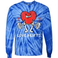 Lifting Heart Valentines Day Love Fitness Gym Workout Tie-Dye Long Sleeve Shirt