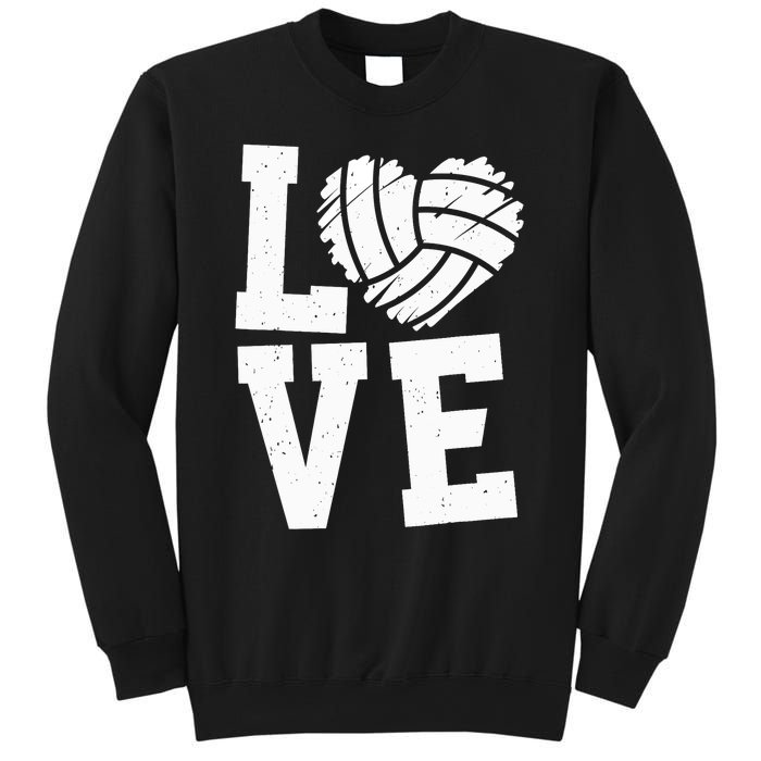 Love Heart Volleyball Team Design for Sport Fans Player Sweatshirt