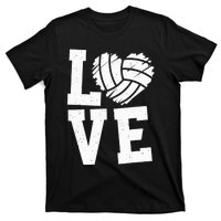 Love Heart Volleyball Team Design for Sport Fans Player T-Shirt