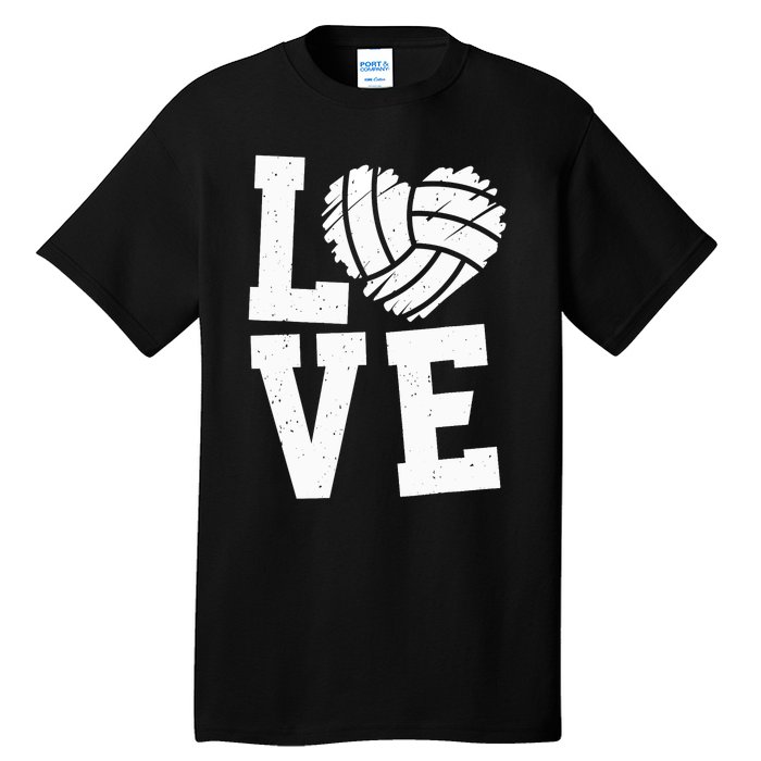 Love Heart Volleyball Team Design for Sport Fans Player Tall T-Shirt