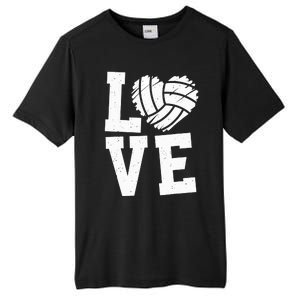 Love Heart Volleyball Team Design for Sport Fans Player Tall Fusion ChromaSoft Performance T-Shirt