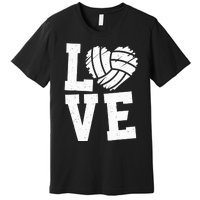 Love Heart Volleyball Team Design for Sport Fans Player Premium T-Shirt