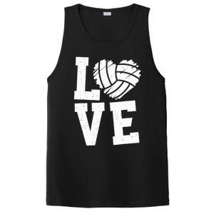 Love Heart Volleyball Team Design for Sport Fans Player PosiCharge Competitor Tank