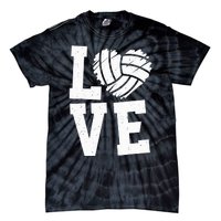 Love Heart Volleyball Team Design for Sport Fans Player Tie-Dye T-Shirt