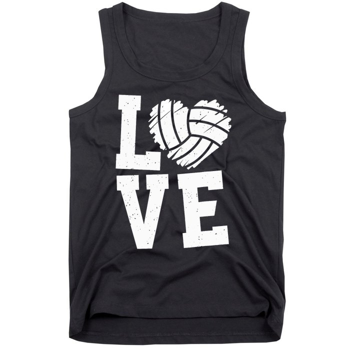 Love Heart Volleyball Team Design for Sport Fans Player Tank Top