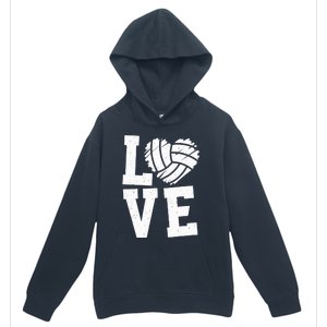 Love Heart Volleyball Team Design for Sport Fans Player Urban Pullover Hoodie