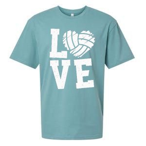 Love Heart Volleyball Team Design for Sport Fans Player Sueded Cloud Jersey T-Shirt