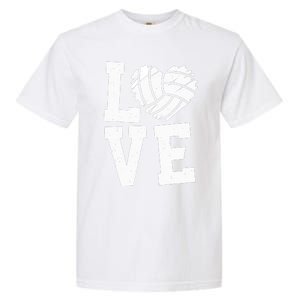 Love Heart Volleyball Team Design for Sport Fans Player Garment-Dyed Heavyweight T-Shirt