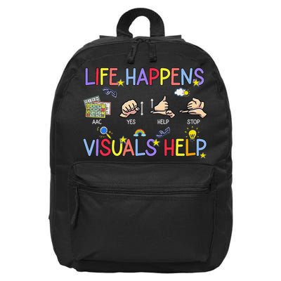 Life Happens Visuals Help ACC Special Education Teacher 16 in Basic Backpack