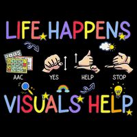 Life Happens Visuals Help ACC Special Education Teacher 16 in Basic Backpack