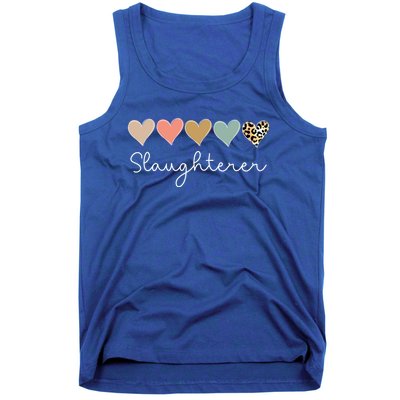 Leopard Hearts Valentine's Day For Team Slaughterer Vgiftday Gift Tank Top