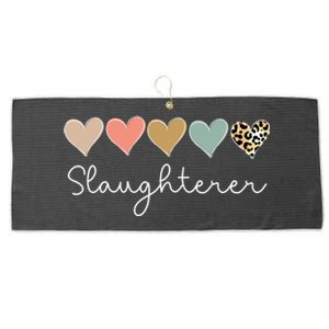 Leopard Hearts Valentine's Day For Team Slaughterer Vgiftday Gift Large Microfiber Waffle Golf Towel