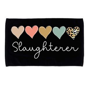 Leopard Hearts Valentine's Day For Team Slaughterer Vgiftday Gift Microfiber Hand Towel