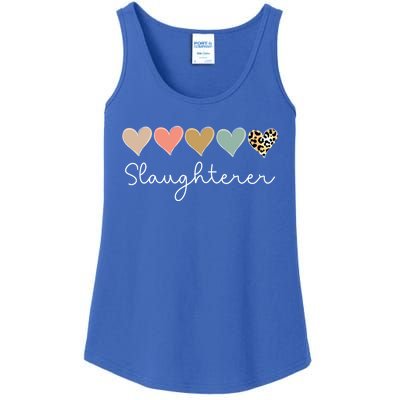 Leopard Hearts Valentine's Day For Team Slaughterer Vgiftday Gift Ladies Essential Tank