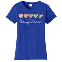 Leopard Hearts Valentine's Day For Team Slaughterer Vgiftday Gift Women's T-Shirt