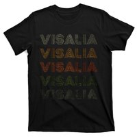 Love Heart Visalia Grunge Vintage Style Black Visalia T-Shirt