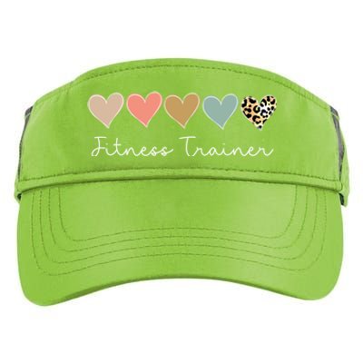 Leopard Hearts Valentine's Day For Team Fitness Trainer Meaningful Gift Adult Drive Performance Visor