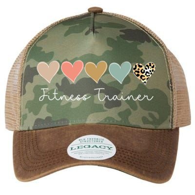 Leopard Hearts Valentine's Day For Team Fitness Trainer Meaningful Gift Legacy Tie Dye Trucker Hat