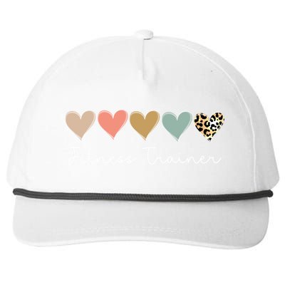 Leopard Hearts Valentine's Day For Team Fitness Trainer Meaningful Gift Snapback Five-Panel Rope Hat