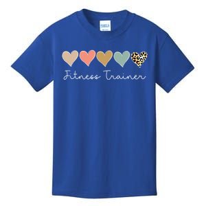 Leopard Hearts Valentine's Day For Team Fitness Trainer Meaningful Gift Kids T-Shirt