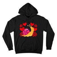 Love Heart ValentineS Day Roses Snail Hoodie