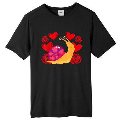 Love Heart ValentineS Day Roses Snail Tall Fusion ChromaSoft Performance T-Shirt