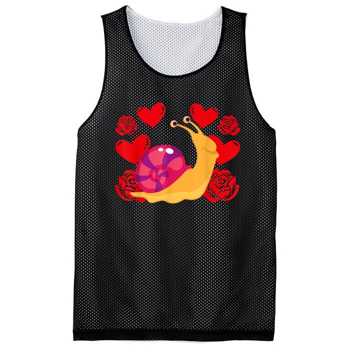 Love Heart ValentineS Day Roses Snail Mesh Reversible Basketball Jersey Tank