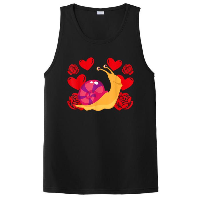 Love Heart ValentineS Day Roses Snail PosiCharge Competitor Tank