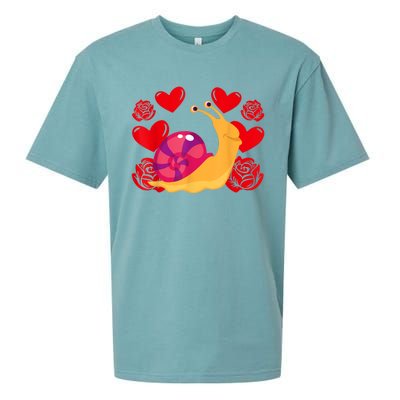 Love Heart ValentineS Day Roses Snail Sueded Cloud Jersey T-Shirt