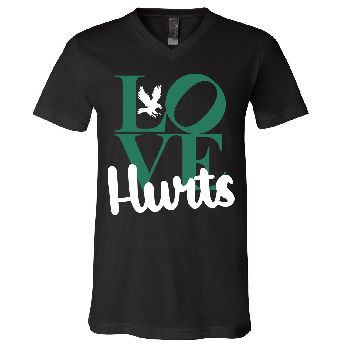 Love Hurts Vintage Philly Hurts So Good Eagles Fan V-Neck T-Shirt