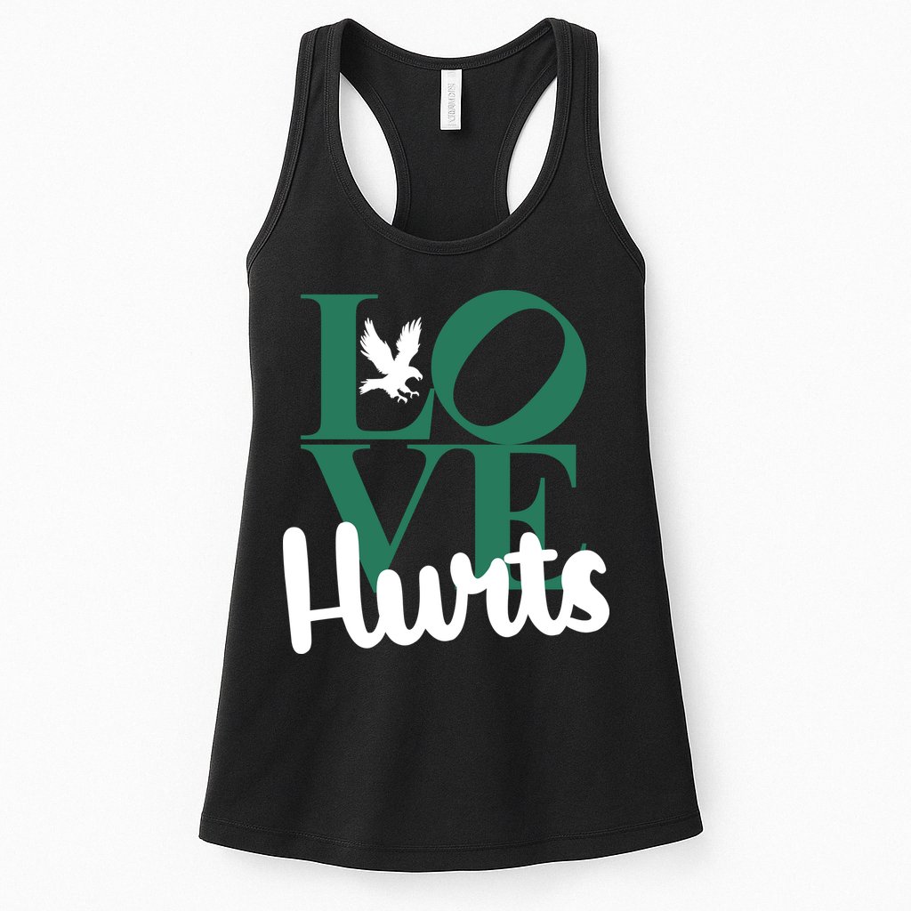 Love Hurts Vintage Philly Hurts So Good Eagles Fan Womens Tank Top