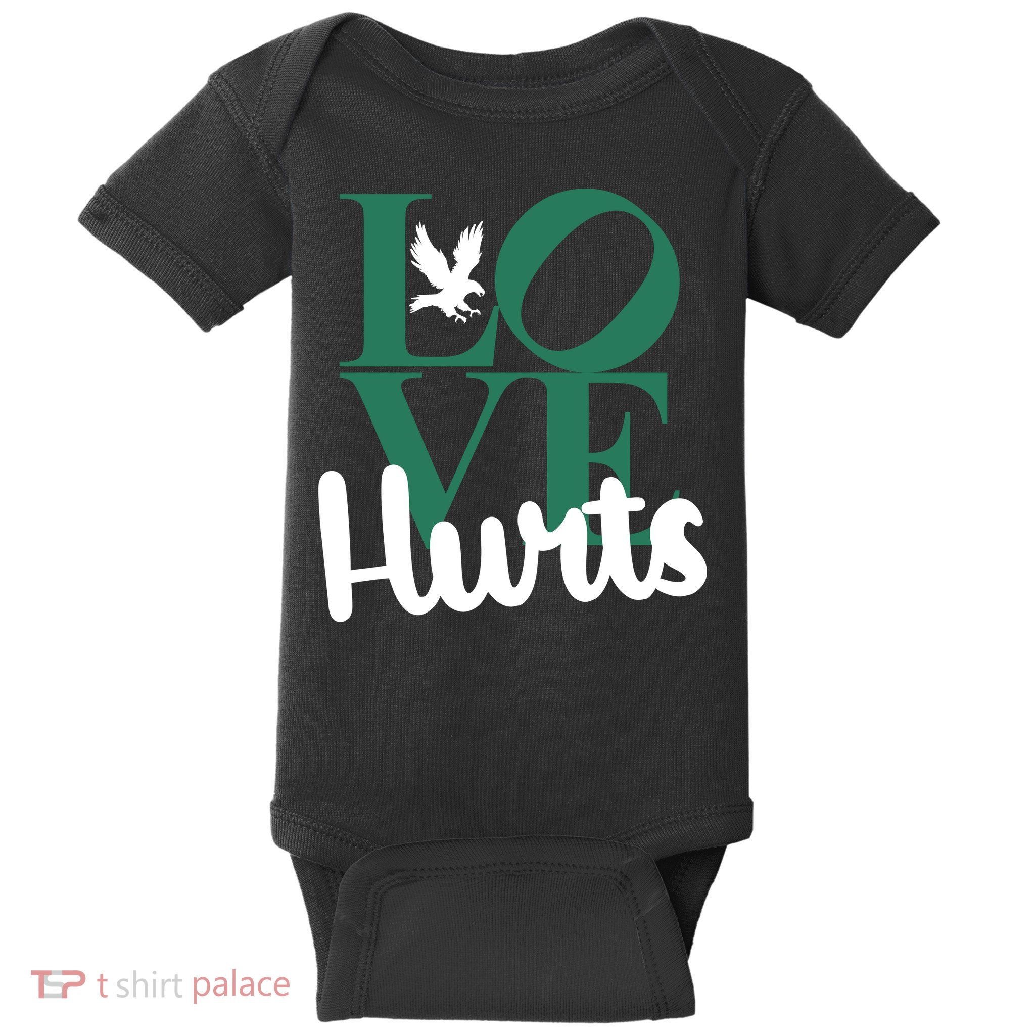Love Hurts Vintage Philly Hurts So Good Eagles Fan Baby Bodysuit