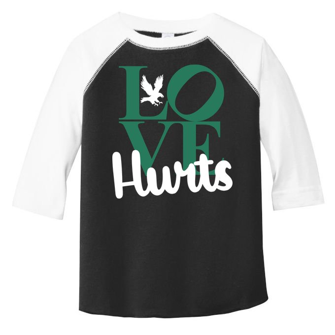 Love Hurts Vintage Philly Hurts So Good Eagles Fan Toddler Fine Jersey T-Shirt